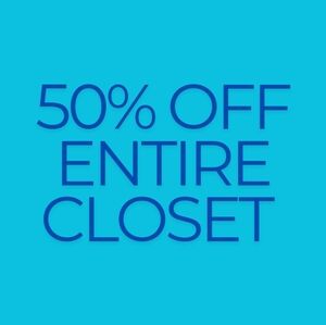 Hand Crafted Blue Typographic Sale Graphic